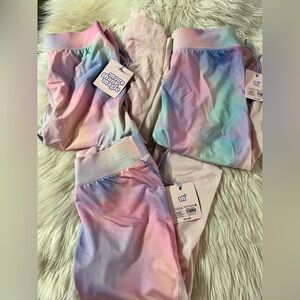 GIRLS LEGGING BUNDLE - more than magic pink tie dye legging with mesh - Size 7-8